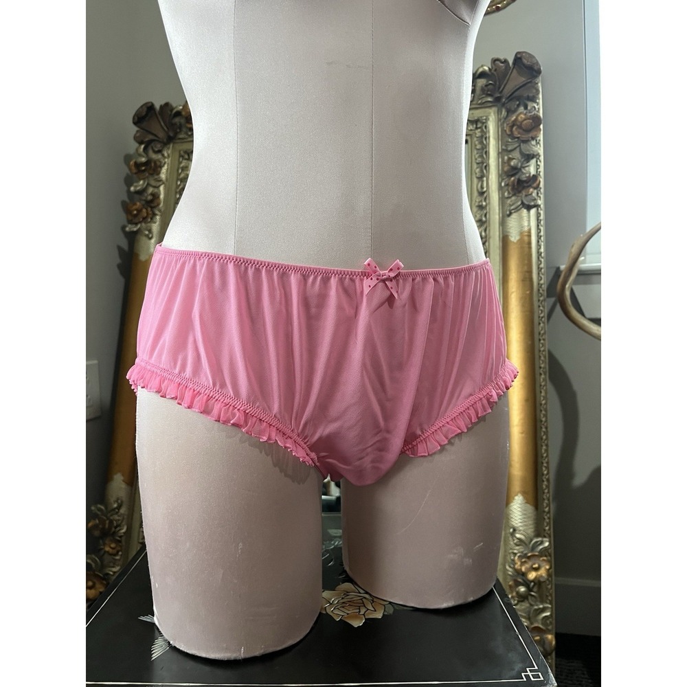 Vintage Victoria's Secret Very Sexy Little Things Pink Ruffle Bikini Panty